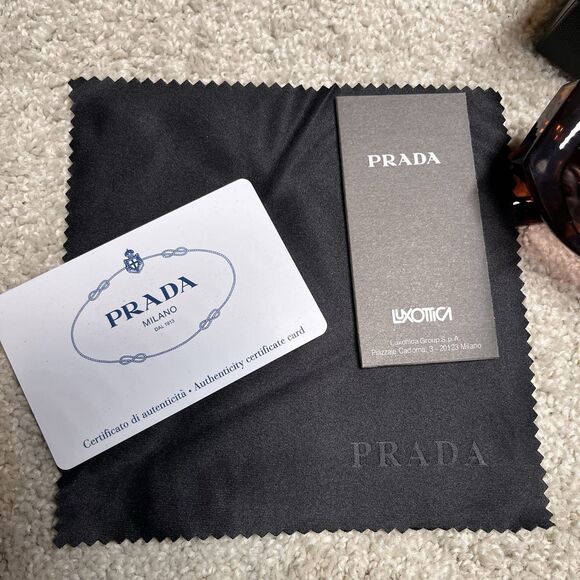 NEW PRADA Tortoise Sunglasses Dark Brown Women's & Men’s New In Box Case - Picture 11 of 14